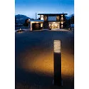 SLV outdoor floor lamp RASTERLYS POLE 70 square, with diffuser, sea-air resistant, arched IP65, anthracite dimmable