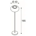 Lámpara solar de pie ADEGAN IP65, negro regulable