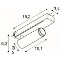 Foco monofásico GRIP! S PHASE DTW giratorio, para estación de trabajo VDU, Dim-To-Warm IP20, color bronce regulable