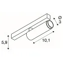 track spot GRIP! S 48V DALI swivelling, for VDU workstation, DALI controllable IP20, bronze, mat dimmable