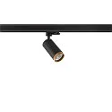 Foco trifásico GRIP! L GU10 cilíndrico, ajustable GU10 IP20, negro regulable