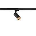 Foco trifásico GRIP! L GU10 cilíndrico, ajustable GU10 IP20, negro regulable