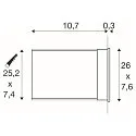 SLV Luminaria empotrable para exteriores BRICK MESH rígido, conmutable, con cable a través de IP65