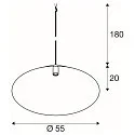 pendant luminaire MAGICO 55 E27 IP20, black matt dimmable