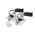 SLV Luminaria empotrable para techos NEW TRIA® 155 GU10 de 2 llamas, giratorio, cuadrado GU10 IP20, blanco regulable