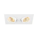 ceiling recessed luminaire NEW TRIA® 155 PHASE 2 flames, rigid, square IP20, white dimmable