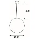 SLV Luminaria colgante SUN 40 redondo E27 IP20, dorado regulable