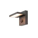 SLV Luminaria de pared para exteriores ABRIDOR HYBRID con sensor, conmutable, con cable a través de IP65, antracita 