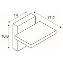 SLV Luminaria de pared para exteriores ABRIDOR HYBRID con sensor, conmutable, con cable a través de IP65, antracita 