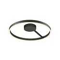 wall and ceiling luminaire ONE PHASE Ø 60CM up / down, CCT Switch, ring shape IP20, black matt dimmable