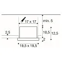 SLV Luminaria empotrable para techos KADUX SINGLE de 1 llama, controlable por DALI, giro cardánico IP20, negro regulable