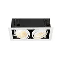 Luminaria empotrable para techos KADUX DOUBLE de 2 llamas, controlable por DALI, giro cardánico IP20, blanco regulable