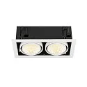 SLV Luminaria empotrable para techos KADUX DOUBLE de 2 llamas, controlable por DALI, giro cardánico IP20, blanco regulable