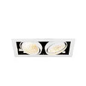 SLV Luminaria empotrable para techos KADUX DOUBLE de 2 llamas, controlable por DALI, giro cardánico IP20, blanco regulable