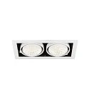 SLV Luminaria empotrable para techos KADUX DOUBLE de 2 llamas, controlable por DALI, giro cardánico IP20, blanco regulable