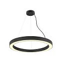 Luminaria colgante MEDO® RING 90 PHASE para estación de trabajo VDU, CCT Switch IP20, negro regulable