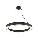 SLV Luminaria colgante MEDO® RING 90 PHASE para estación de trabajo VDU, CCT Switch IP20, negro regulable