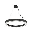 SLV Luminaria colgante MEDO® RING 90 PHASE para estación de trabajo VDU, CCT Switch IP20, negro regulable