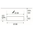 SLV Luminaria empotrable para techos MEDO® 40 FRAMELESS rígido, para estación de trabajo VDU, CCT Switch, descarga