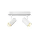 Luminaria de pared y techo NOBLO® DOUBLE PHASE DTW de 2 llamas, redondo, Dim-To-Warm IP20