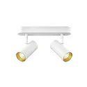 Luminaria de pared y techo NOBLO® DOUBLE PHASE DTW de 2 llamas, redondo, Dim-To-Warm IP20