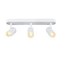 wall and ceiling luminaire NOBLO® TRIPLE PHASE DTW 3 flames, round, Dim-To-Warm IP20, white dimmable