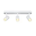 SLV Luminaria de pared y techo NOBLO® TRIPLE PHASE DTW de 3 llamas, redondo, Dim-To-Warm IP20, blanco regulable