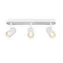 SLV Luminaria de pared y techo NOBLO® TRIPLE PHASE DTW de 3 llamas, redondo, Dim-To-Warm IP20, blanco regulable