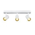 SLV Luminaria de pared y techo NOBLO® TRIPLE PHASE DTW de 3 llamas, redondo, Dim-To-Warm IP20, blanco regulable
