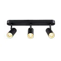 wall and ceiling luminaire NOBLO® TRIPLE PHASE DTW 3 flames, round, Dim-To-Warm IP20, black dimmable