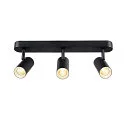 SLV wall and ceiling luminaire NOBLO® TRIPLE PHASE DTW 3 flames, round, Dim-To-Warm IP20, black dimmable