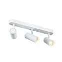 SLV Luminaria de pared y techo NOBLO® TRIPLE PHASE de 3 llamas, redondo IP20, blanco regulable
