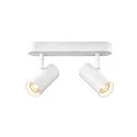 SLV wall and ceiling luminaire NOBLO® DOUBLE PHASE 2 flames, round IP20, white dimmable