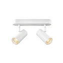 SLV wall and ceiling luminaire NOBLO® DOUBLE PHASE 2 flames, round IP20, white dimmable