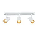 SLV Luminaria de pared y techo NOBLO® TRIPLE PHASE de 3 llamas, cilíndrico, giro cardánico IP20, blanco regulable