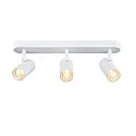 SLV Luminaria de pared y techo NOBLO® TRIPLE PHASE de 3 llamas, cilíndrico, giro cardánico IP20, blanco regulable
