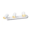 SLV Luminaria de pared y techo NOBLO® TRIPLE PHASE de 3 llamas, cilíndrico, giro cardánico IP20, blanco regulable