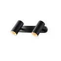 SLV wall and ceiling luminaire NOBLO® DOUBLE PHASE 2 flames, round IP20, black dimmable