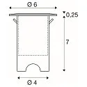 SLV floor recessed luminaire TRAIL-LITE® 60 round, set of 1 IP67, aluminium, stainless steel 