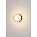 SLV Luminaria de pared y techo CYFT WAVE IP65, color ámbar, negro, barnizado regulable