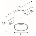 SLV track spot FIXT-IT! round, built-in version, suitable for VDU workstation IP20, gold, black, lacquered dimmable