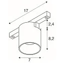 SLV track spot FIXT-IT! round, surface-mounted version, suitable for VDU workstation IP20, bronze, black, lacquered dimmable