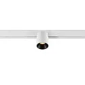 Proyector para raíl FIXT-IT! redondo, versión de montaje en superficie, apto para puestos de trabajo VDU IP20, negro, blanco