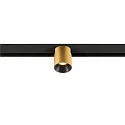 Proyector para raíl FIXT-IT! redondo, versión de montaje en superficie, apto para puestos de trabajo VDU IP20, dorado, negro