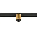 SLV Proyector para raíl FIXT-IT! redondo, versión de montaje en superficie, apto para puestos de trabajo VDU IP20, dorado, negro