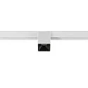 SLV Proyector para raíl FIXT-IT! redondo, versión de montaje en superficie, apto para puestos de trabajo VDU IP20, negro, blanco
