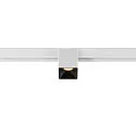 Proyector para raíl FIXT-IT! redondo, versión de montaje en superficie, apto para puestos de trabajo VDU IP20, negro, blanco