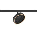 SLV track spot GRIP! FLAT round IP20, gold, black, lacquered dimmable