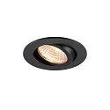 Luminaria empotrable para techos NEW TRIA® 68 AIRTIGHT apto para puestos de trabajo VDU IP23, negro, barnizado regulable