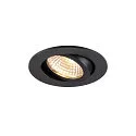 ceiling recessed luminaire NEW TRIA® 68 AIRTIGHT suitable for VDU workstation IP23, black, lacquered dimmable